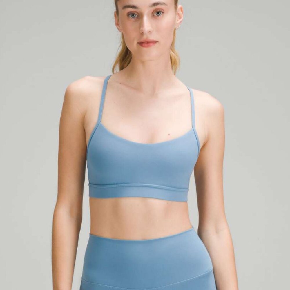 Lululemon Flow Y Bra Nulu Utility Blue Size 6
